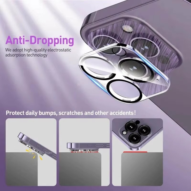 Premium Camera Lens Protector – 9H Tempered Glass Lens Cover with Scratch Resistance, Drop Protection, Ultra-Clear Transparency and Precision Camera Fit