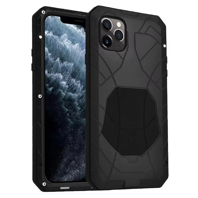 Luxury Apple iPhone Case, MagSafe Compatible, Camera Lens & Screen Protection, Ultra Thin, Shockproof, Magnetic Full All Around Cover – Aluminum Metal & Silicone Case with Dirt-Resistant Shockproof Design