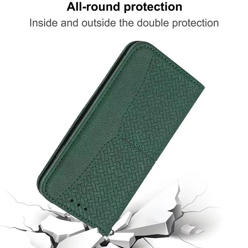 Luxury Apple iPhone Case, MagSafe Compatible, Camera Lens and Screen Protection, Ultra Thin, Shockproof, Magnetic, Full All Around Protection, Classic Leather Flip Cover
