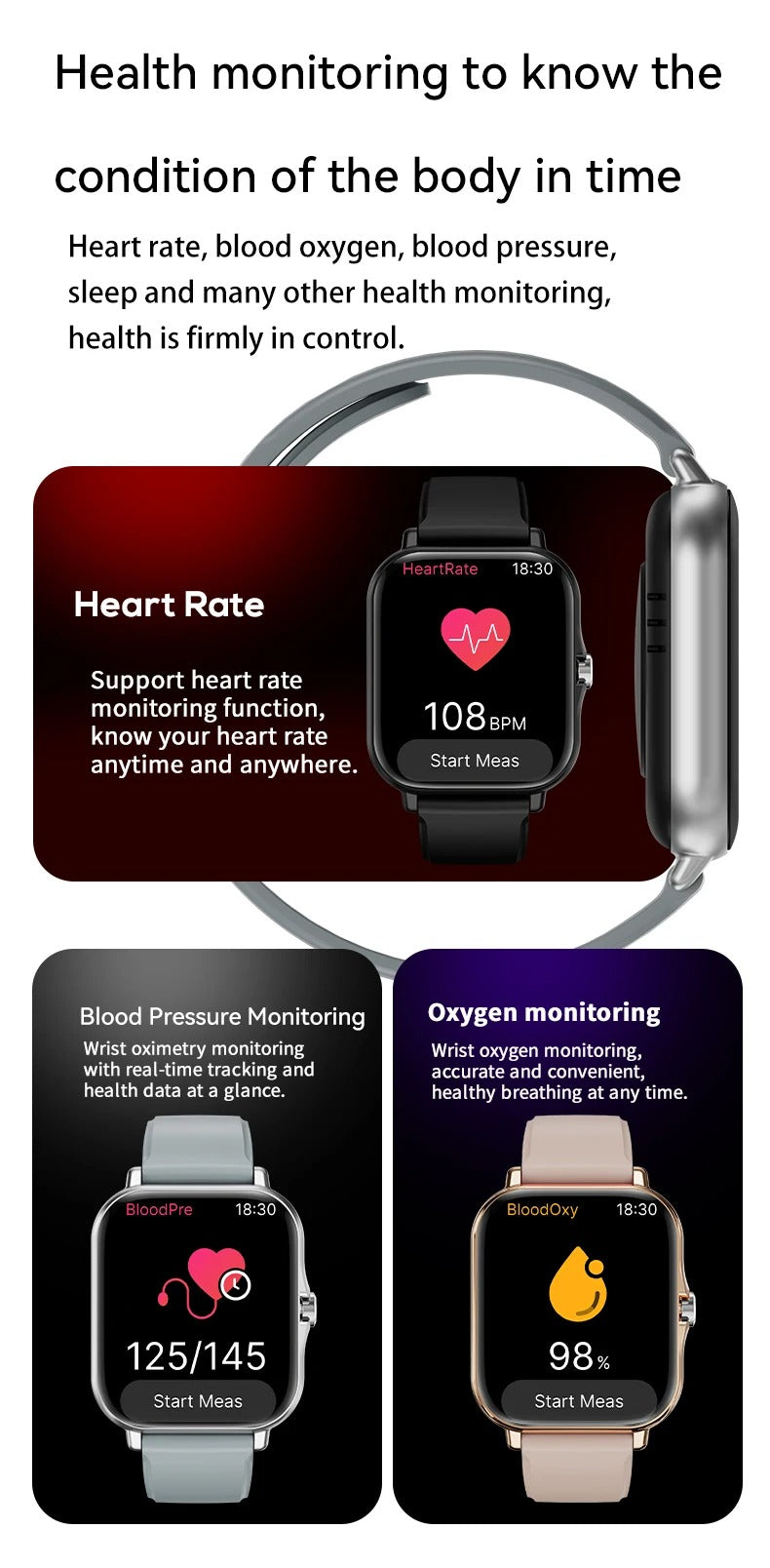 Luxury Bluetooth Smart Watch for Android iOS – 1.83" Touchscreen, Call & Message Alerts, Heart Rate & Sleep Monitor, Fitness Tracker, Stylish Gift for Men & Women