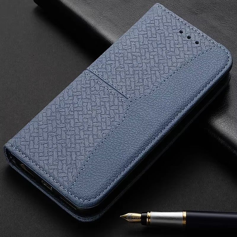 Luxury Apple iPhone Case, MagSafe Compatible, Camera Lens and Screen Protection, Ultra Thin, Shockproof, Magnetic, Full All Around Protection, Classic Leather Flip Cover