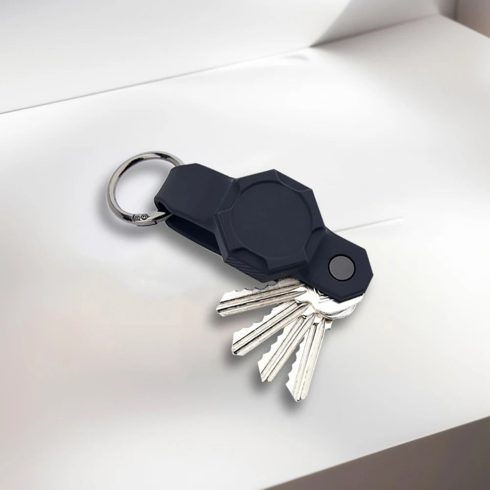 Waterproof Silicone Keychain Case for Apple AirTag – Anti-Lost Key Organizer with Screwdriver, Lightweight & Durable, Fits Up to 7 Keys