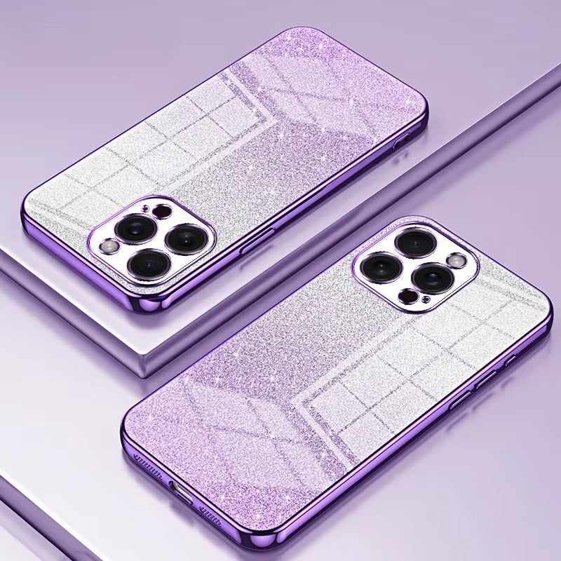 Premium Glitter Electroplated Apple iPhone Case, MagSafe Compatible, Ultra Thin Magnetic Shockproof Full Protection Cover