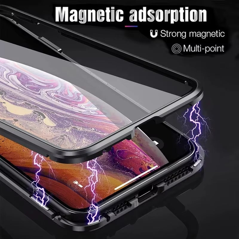 Premium Apple iPhone Case Compatible Camera Lens & Screen Protector Ultra Thin Shockproof Magnetic Full All Around Protection