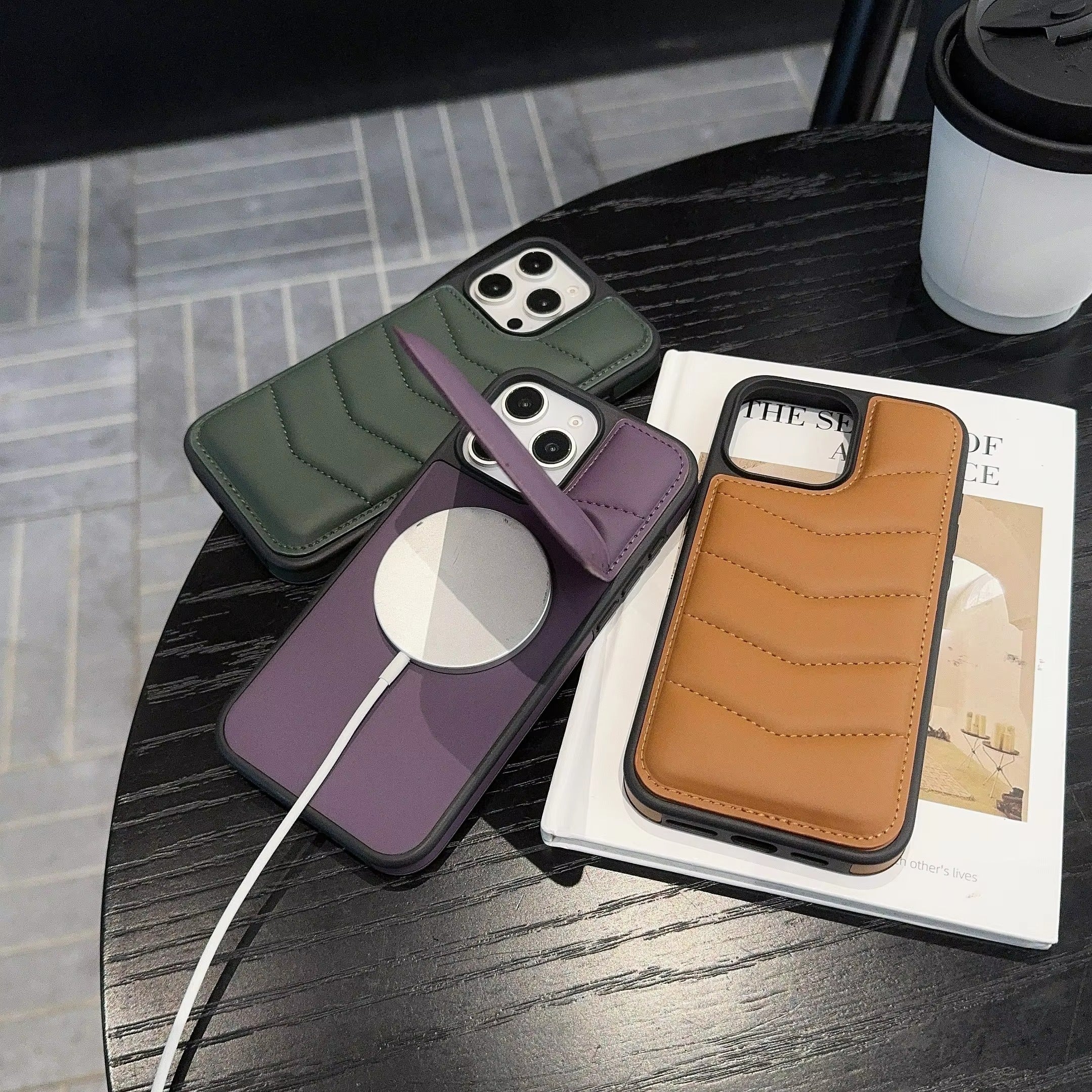 Luxury Apple iPhone Case, MagSafe Compatible, Camera Lens and Screen Protection, Ultra Thin, Shockproof, Magnetic, Full All Around Protection, Wallet Stand Card Cover