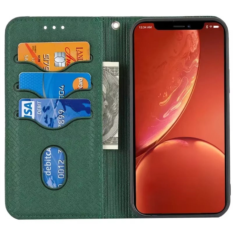 Luxury Apple iPhone Case, MagSafe Compatible, Camera Lens and Screen Protection, Ultra Thin, Shockproof, Magnetic, Full All Around Protection, Classic Leather Flip Cover