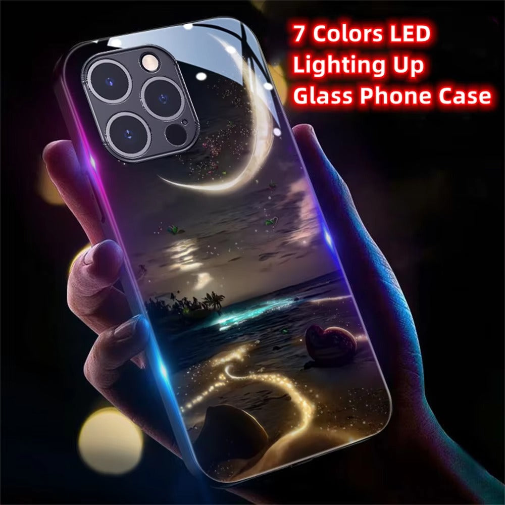 Premium Apple iPhone Case, MagSafe Compatible, Camera Lens and Screen Protection, Ultra Thin, Shockproof, Magnetic, Full All Around Protection, Galaxy LED Glass Cover