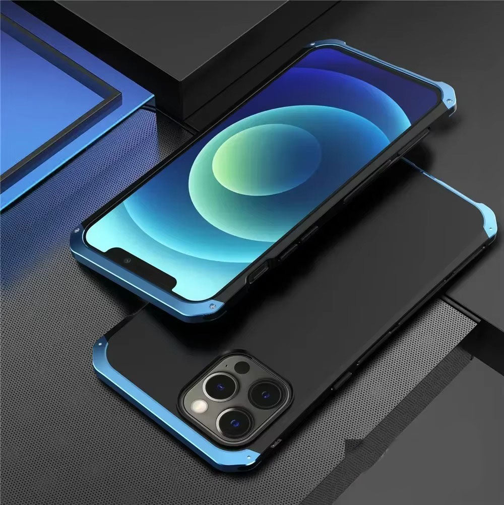 Robust Apple iPhone Case, MagSafe Compatible, Camera Lens & Screen Protection, Ultra Thin, Shockproof, Magnetic Full All Around Cover – Metal Armor Case with Aluminum + PC Shell for Rugged Full-Body Protection