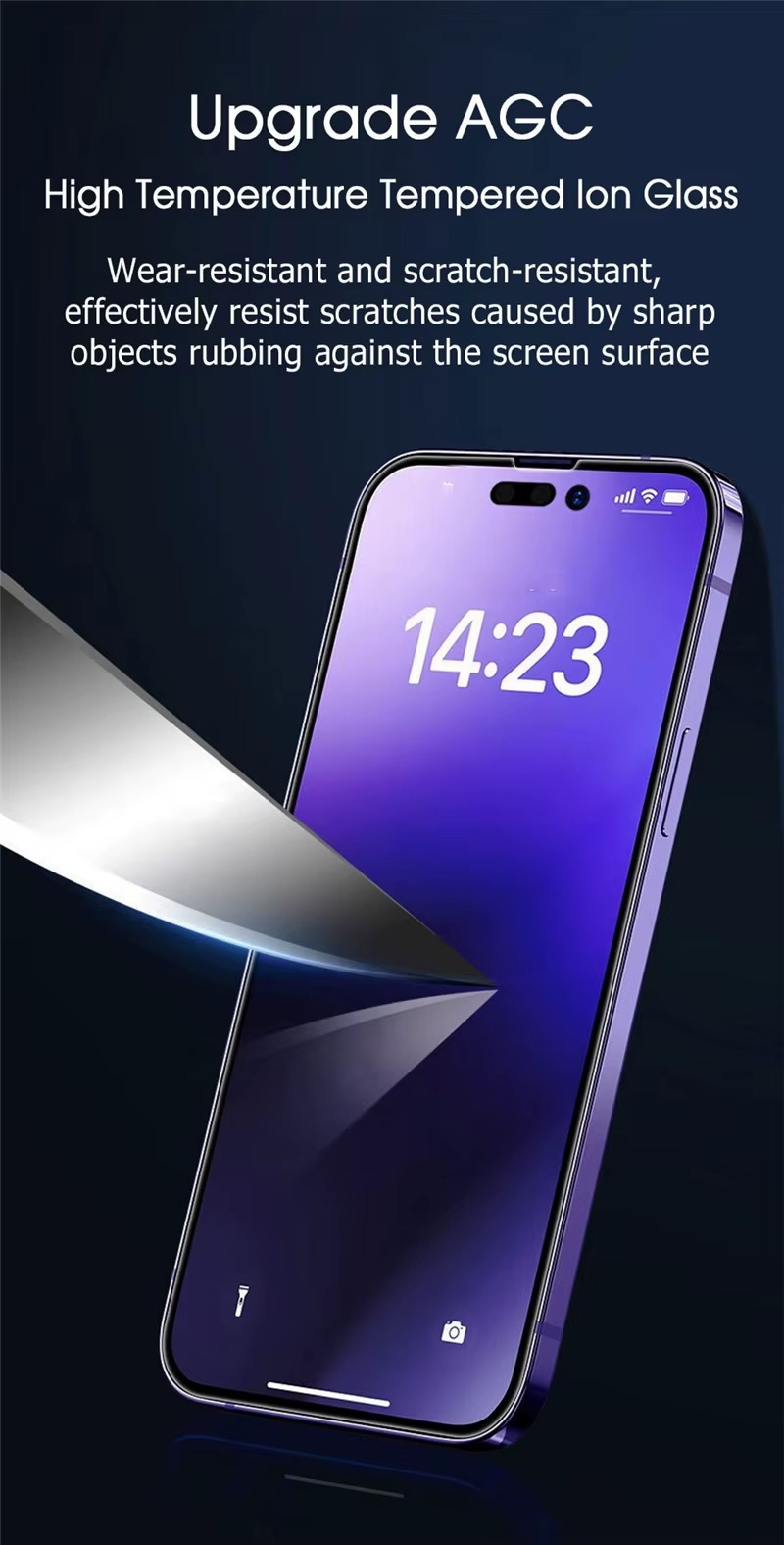 Premium Privacy Screen Protector for iPhone – Anti Blue Light Tempered Glass with Anti-Spy Protection, Scratch Resistance and Full Coverage