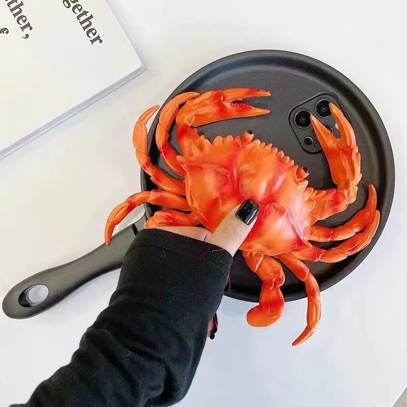 Premium Apple iPhone Case, MagSafe Compatible, Camera Lens and Screen Protection, Ultra Thin, Shockproof, Magnetic, Full All Around Protection, 3D Crab Pan Squeaky Cover