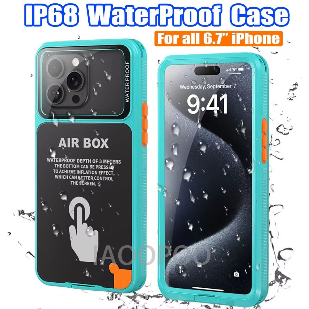 Premium Apple iPhone Case MagSafe Compatible, Camera Lens & Screen Protection, Cover with IP68 Waterproof TPU Armor