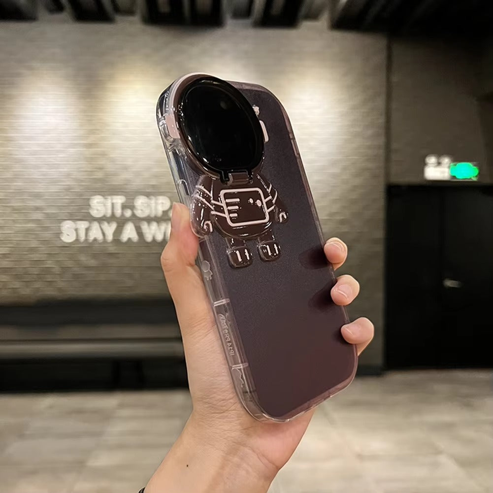 Premium Apple iPhone Case, MagSafe Compatible, Camera Lens and Screen Protection, Ultra Thin, Shockproof, Magnetic, Full All Around Protection, Astronaut Stand Clear Cover