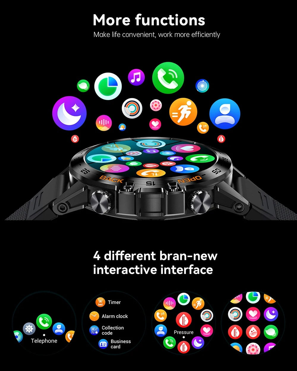 Luxury Bluetooth Call Smartwatch for iPhone – 1.39" Full Touch Fitness Tracker with Steel Band, IP67 Waterproof Health Watch