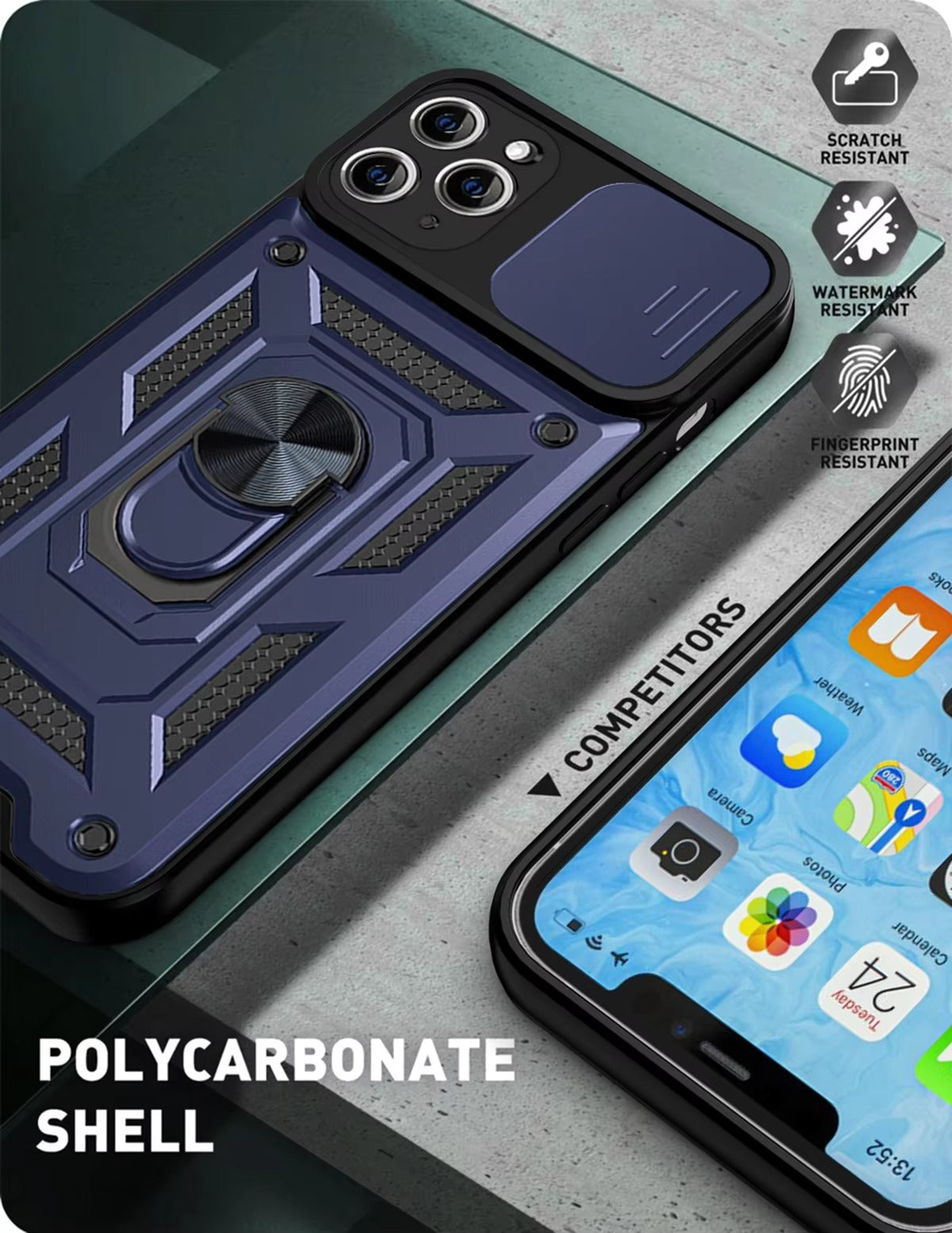 Premium Apple iPhone Case, Camera Protection, Screen Protection, Ultra Thin, Shockproof, Magnetic, Full All Around Protection