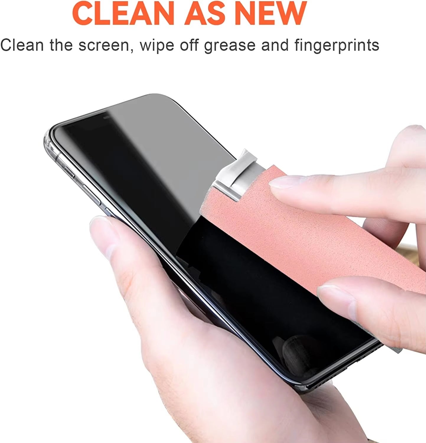 Premium, 2-in-1, Screen Cleaner Spray for Phone, Tablet, PC, iPad, Laptop, Screen Dust Remover, with Microfiber Wiper Cloth, Polish, Cleaning Tool Kit