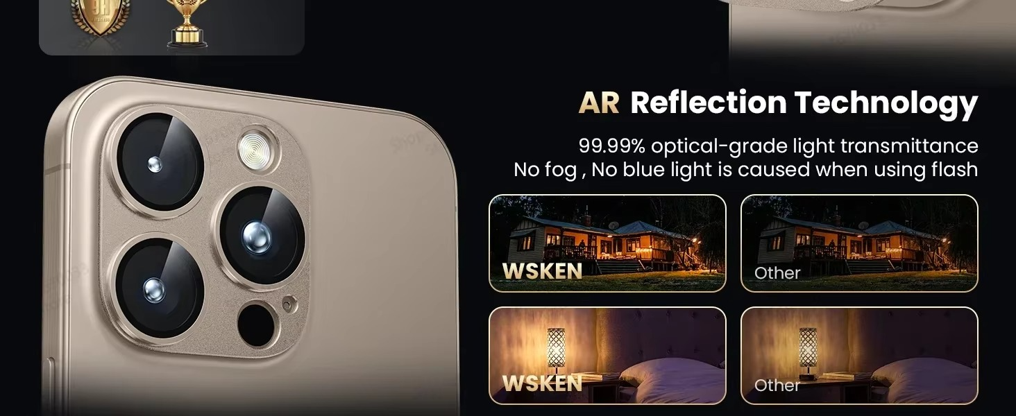 Premium Military Grade Camera Lens Protector – Shatterproof Alloy and Tempered Glass Lens Ring Cover with Scratch Resistance, Shock Protection and Precision Fit