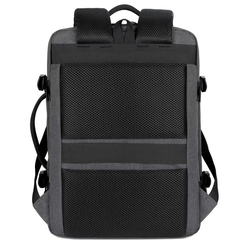 High Quality Waterproof Laptop Backpack for Men, Expandable USB Charging Bag, Business Travel School Rucksack