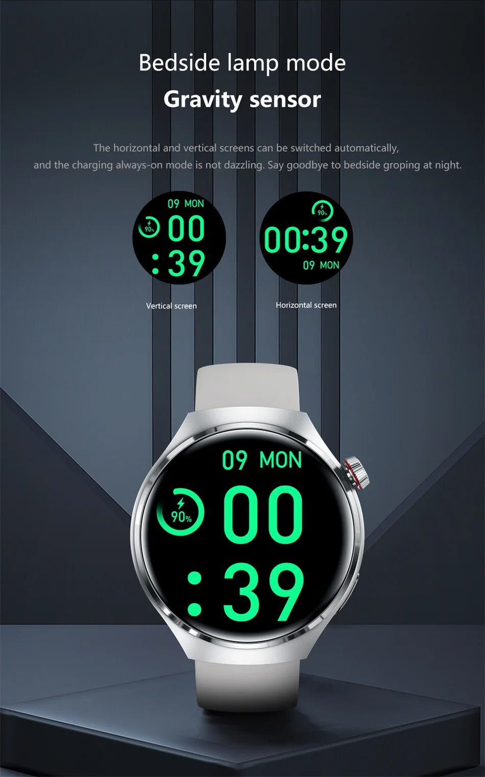 NFC GPS Smartwatch for Men – 1.6" AMOLED Display, Bluetooth Calling, Health & Fitness Tracker, Sleep Monitor, IP68 Waterproof, Long Battery Life, Voice Assistant