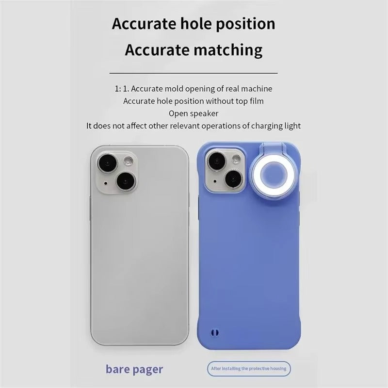 Premium Apple iPhone Case, MagSafe Compatible, Camera Lens & Screen Protection, Ultra Thin, Shockproof, Magnetic Full All Around Cover – LED Selfie Ring Light Glow Case