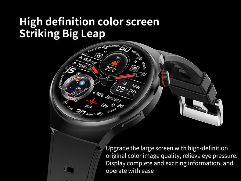 Premium AMOLED GPS Smart Watch – 1.46" HD Display, Bluetooth Calling, Fitness Tracker, IP68 Waterproof, Heart Rate & Sleep Monitor, NFC, Wireless Charging
