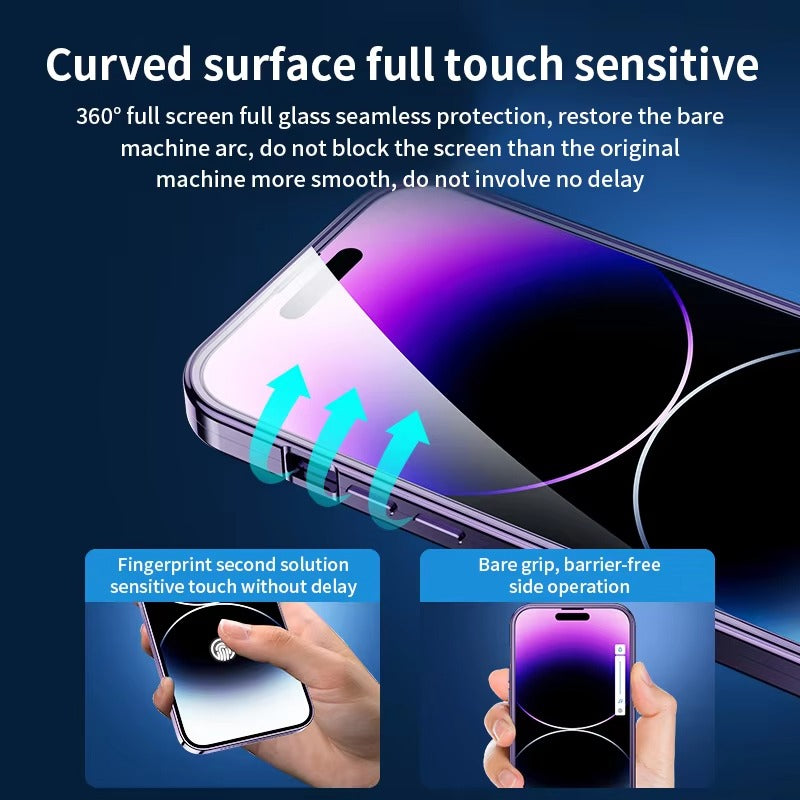 Luxury HD Glass Apple iPhone Case, MagSafe Compatible, Ultra Thin Magnetic Large Window Design and Camera Lens Shield