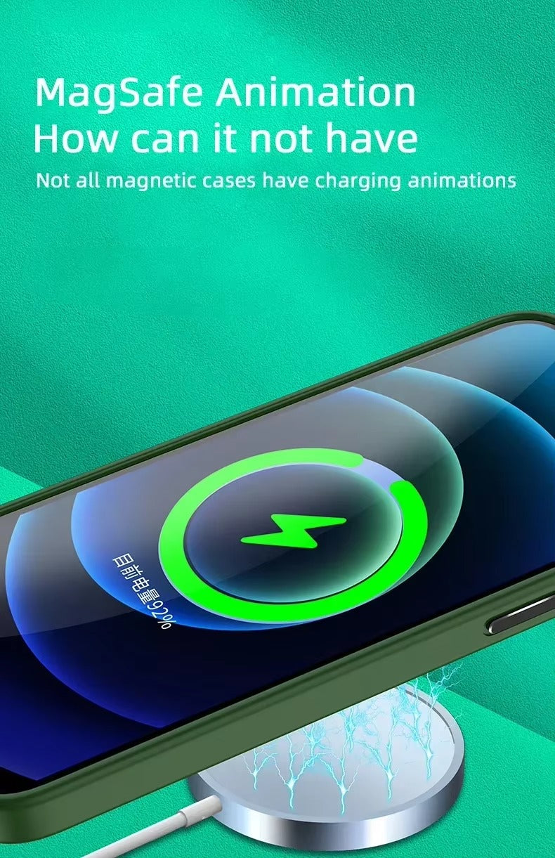 Premium Apple iPhone Case, MagSafe Compatible, Camera Lens & Screen Protection, Ultra Thin, Shockproof, Magnetic Full All Around Cover – Matte Translucent Frosted Case with Wireless Charging Support & Sleek Finish