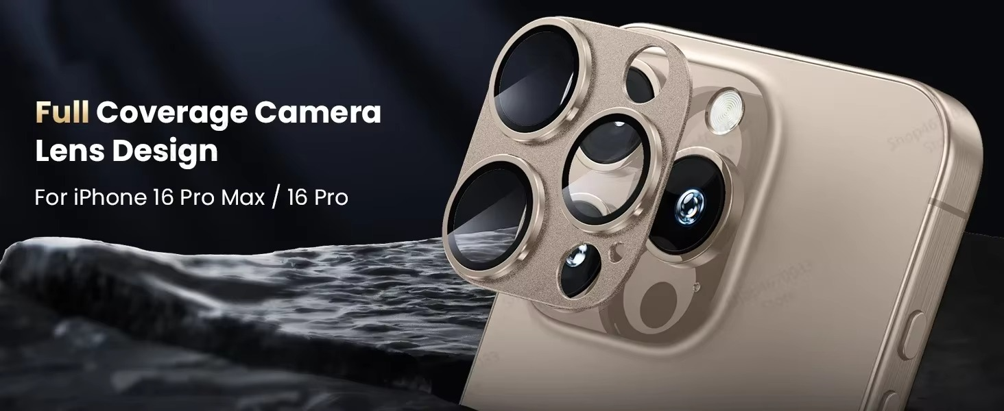 Premium Military Grade Camera Lens Protector – Shatterproof Alloy and Tempered Glass Lens Ring Cover with Scratch Resistance, Shock Protection and Precision Fit