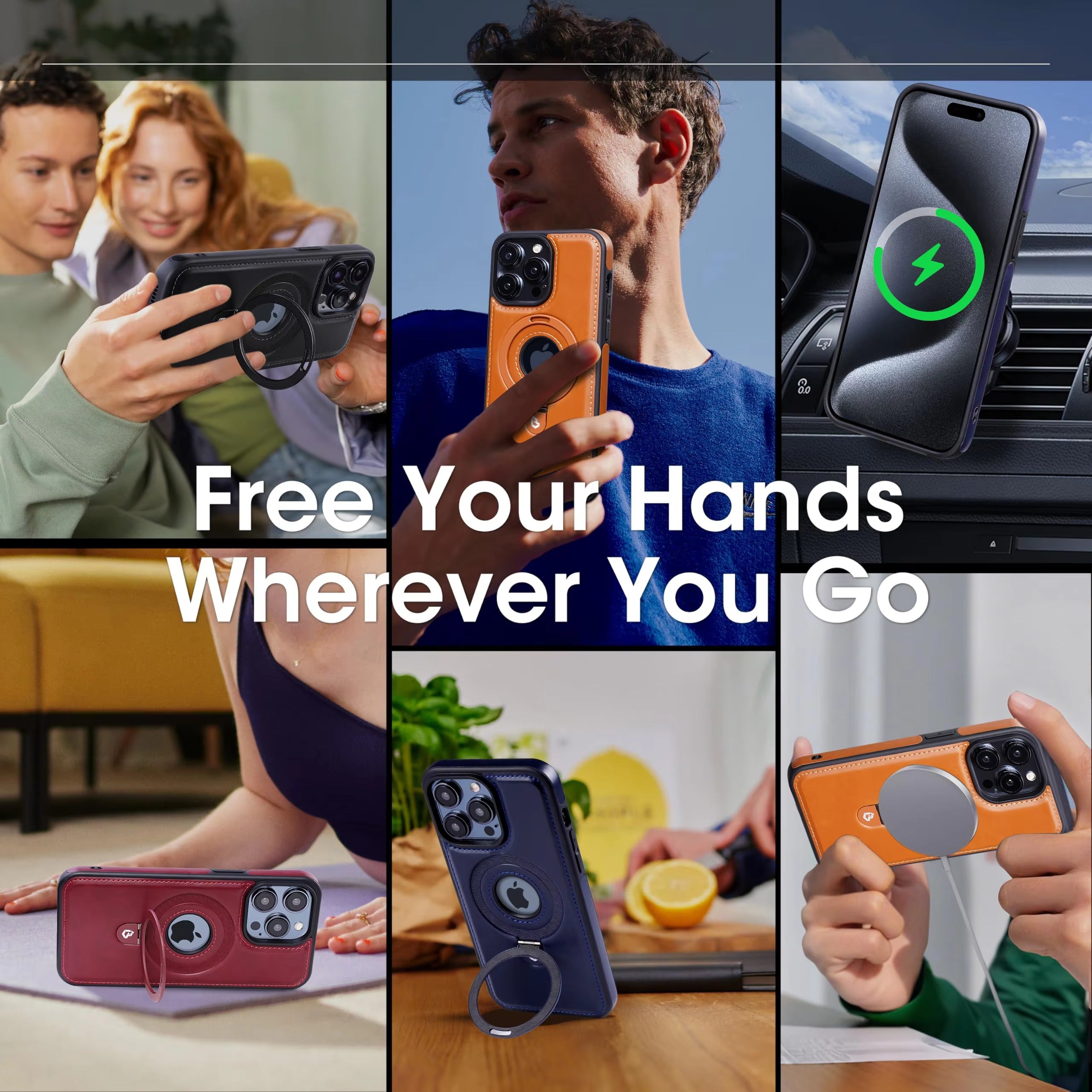 Premium Apple iPhone Case MagSafe Compatible Camera Lens Protection Screen Protection Cover