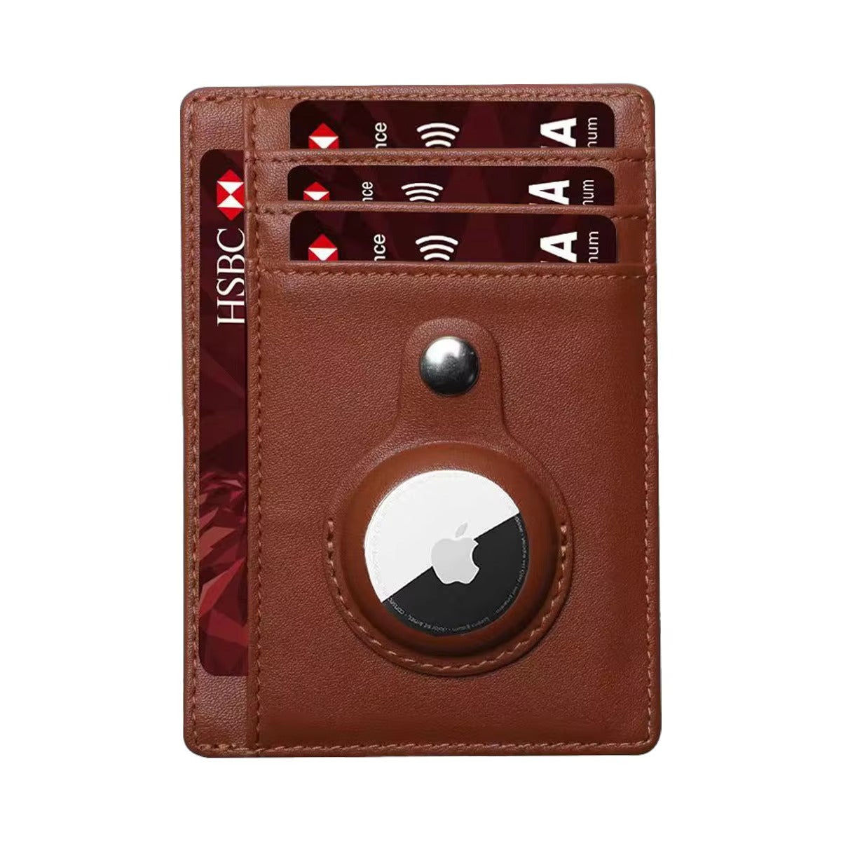 Premium Leather Airtag Wallet – Slim Anti-Lost Card Holder with GPS Tracker Slot, RFID Blocking, Scratch-Resistant Case for Men & Women