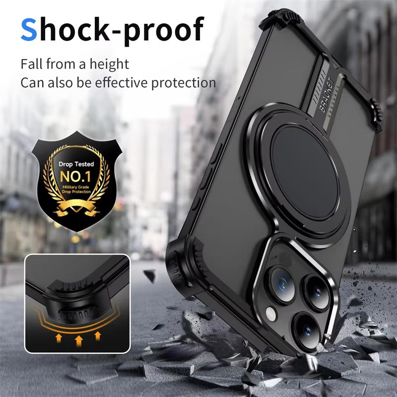 Premium Apple iPhone Case n, Ultra Thin Shockproof Magnetic Full All Around Protection Cover with Wireless Charging Bumper