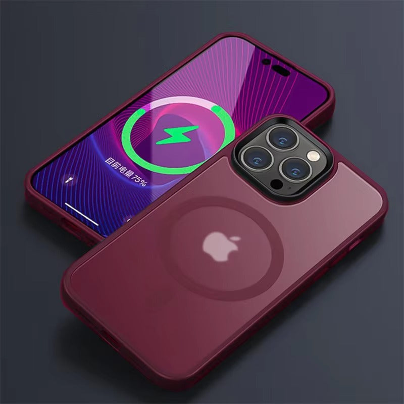 Premium Apple iPhone Case, MagSafe Compatible, Camera Lens & Screen Protection, Ultra Thin, Shockproof, Magnetic Full All Around Cover – Matte Translucent Frosted Case with Wireless Charging Support & Sleek Finish