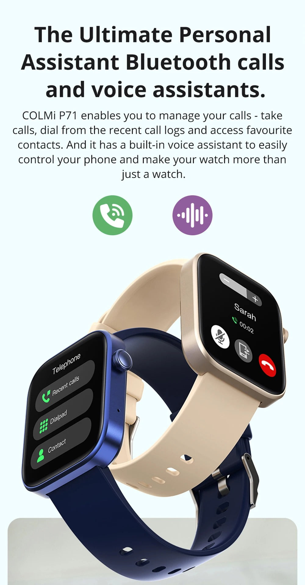 Luxury Bluetooth Calling Smartwatch – 1.9" HD Display, Health Monitor, IP68 Waterproof, Heart Rate & SpO2 Tracker, Fitness Watch with Voice Assistant