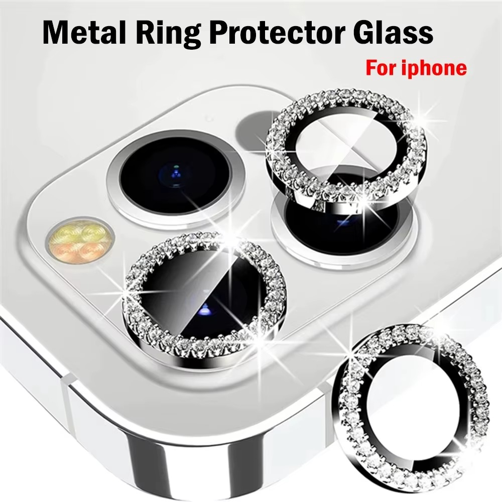 Premium Metal Camera Lens Protector – Tempered Glass Lens Cover Ring with Scratch Resistance, Shock Protection, Anti-Dust Coating and Precision Camera Protection