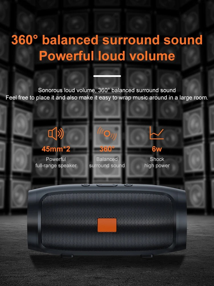 High Quality Portable Bluetooth Speaker for iPhone – Dual Stereo Subwoofer with FM Radio, TF/USB Playback, Loud Outdoor