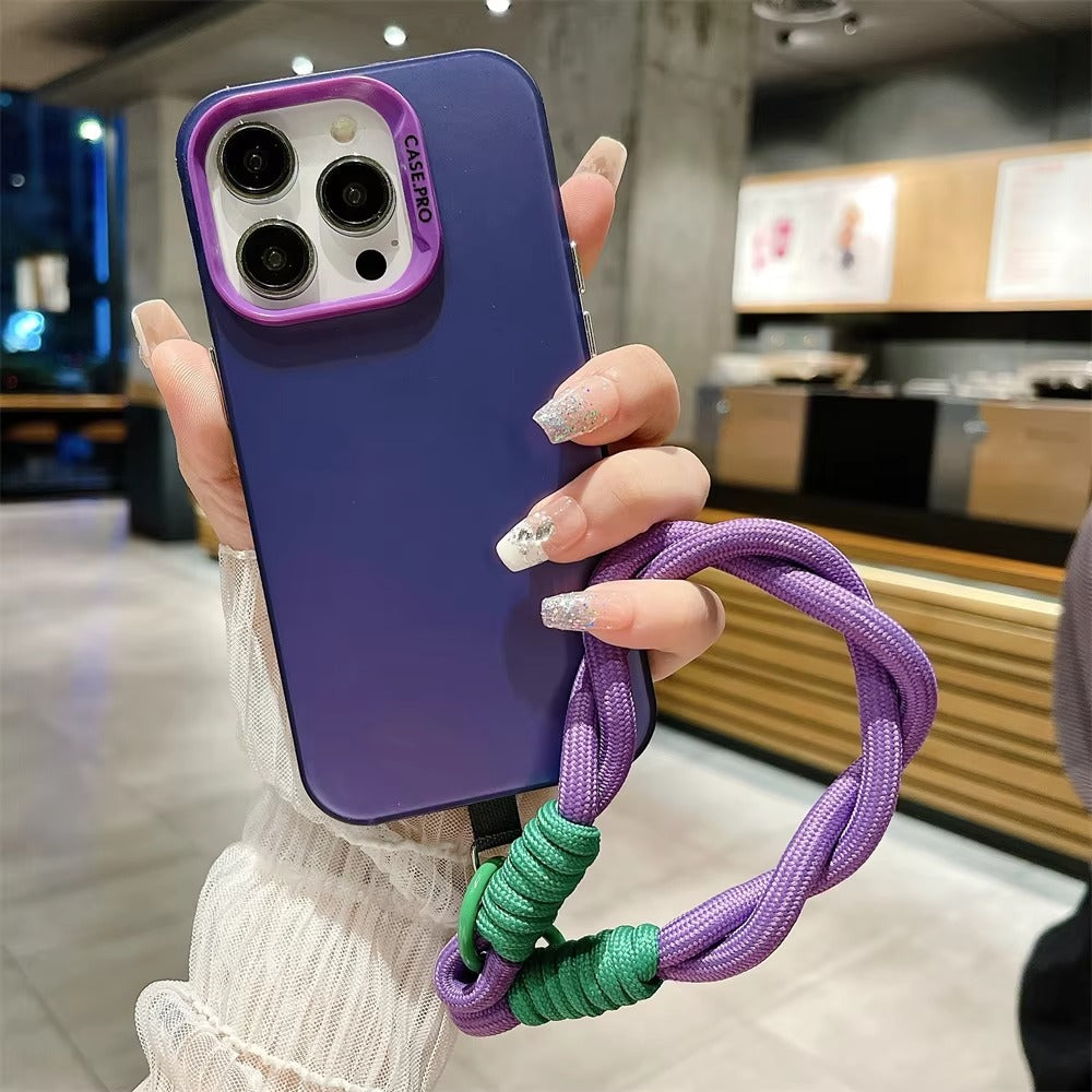 Premium Apple iPhone Case, MagSafe Compatible, Camera Lens & Screen Protection, Ultra Thin, Shockproof, Magnetic Full All Around Cover – Double Layer Silver Lanyard Case with Stylish Color Accents