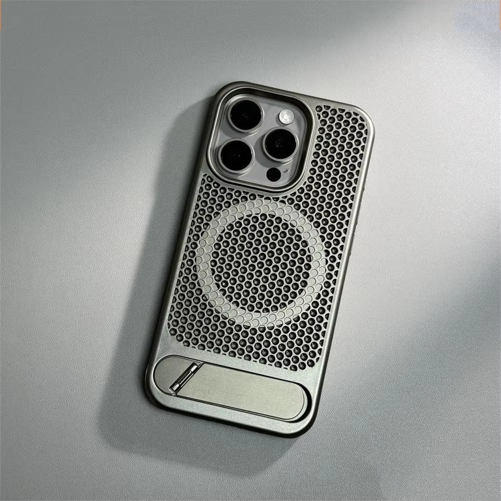 Luxury Apple iPhone Case, MagSafe Compatible, Camera Lens & Screen Protection, Ultra Thin, Shockproof, Magnetic Full All Around Cover – Breathable Heat Dissipation Case with Titanium Hard Back & Wireless Charging Support
