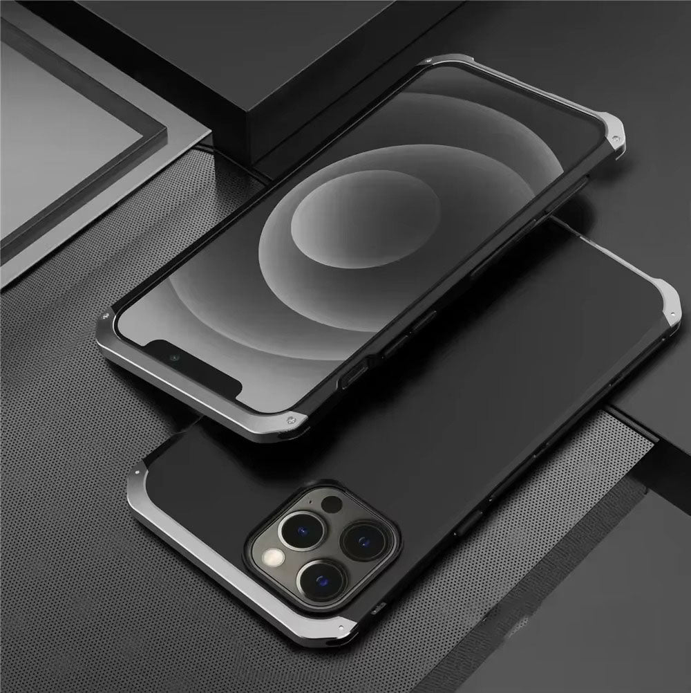 Robust Apple iPhone Case, MagSafe Compatible, Camera Lens & Screen Protection, Ultra Thin, Shockproof, Magnetic Full All Around Cover – Metal Armor Case with Aluminum + PC Shell for Rugged Full-Body Protection