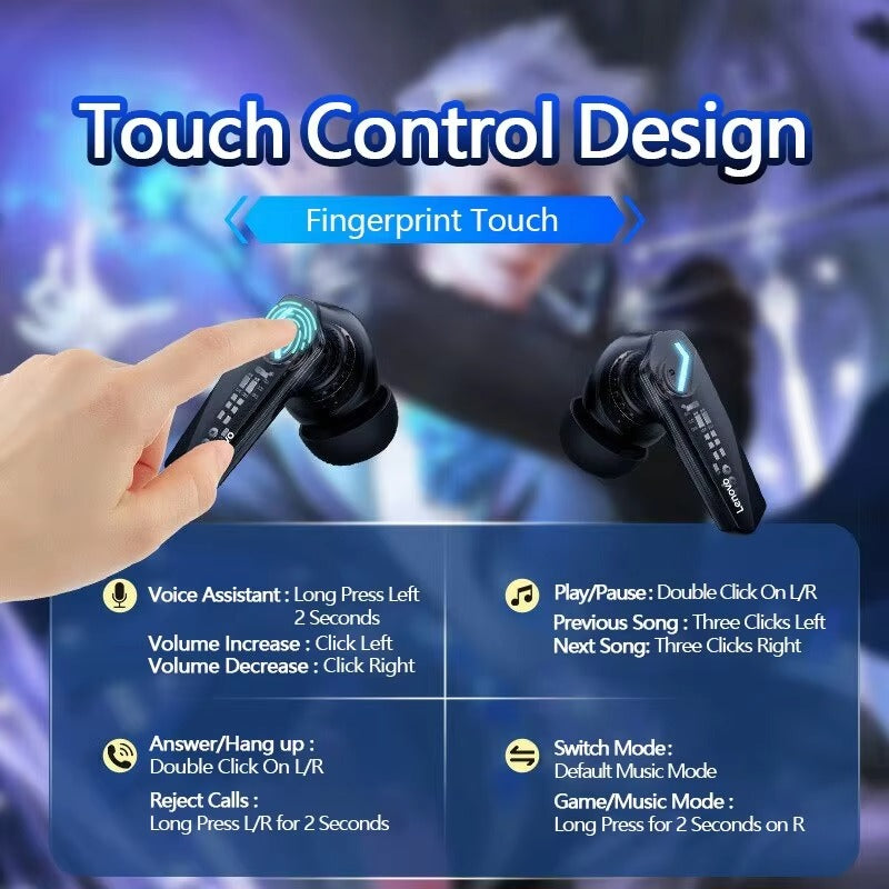 Premium Wireless Gaming Earbuds – Bluetooth 5.3 Low Latency In-Ear Headset, Sweatproof Sport Design for Apple iPhone Users