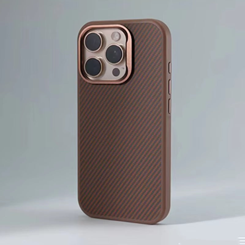 Luxury Apple iPhone Case, MagSafe Compatible, Camera Lens & Screen Protection, Ultra Thin, Shockproof, Magnetic Full All Around Cover – Carbon Fiber Texture Case with Soft Rubber Frame for Durable, Stylish Protection