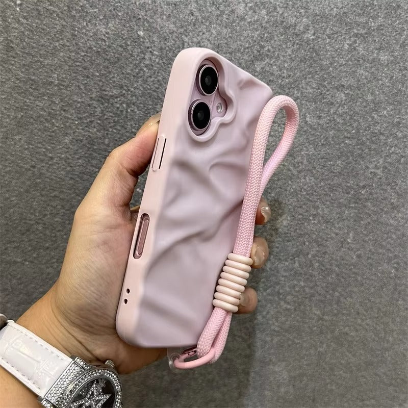 Premium Apple iPhone Case, MagSafe Compatible, Camera Lens & Screen Protection, Ultra Thin, Shockproof, Magnetic Full All Around Cover – Matte Wrinkle Silicone Case with Soft Back & Wrist Strap
