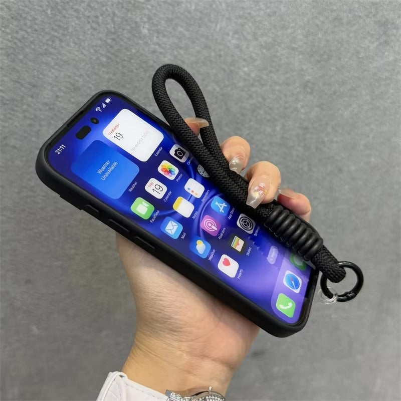 Premium Apple iPhone Case, MagSafe Compatible, Camera Lens & Screen Protection, Ultra Thin, Shockproof, Magnetic Full All Around Cover – Foldable Camera Stand Case with Wrist Strap & Magnetic Bracket