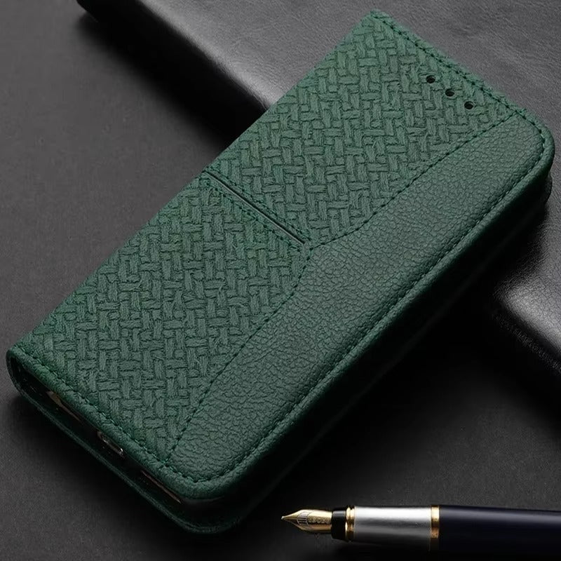 Luxury Apple iPhone Case, MagSafe Compatible, Camera Lens and Screen Protection, Ultra Thin, Shockproof, Magnetic, Full All Around Protection, Classic Leather Flip Cover