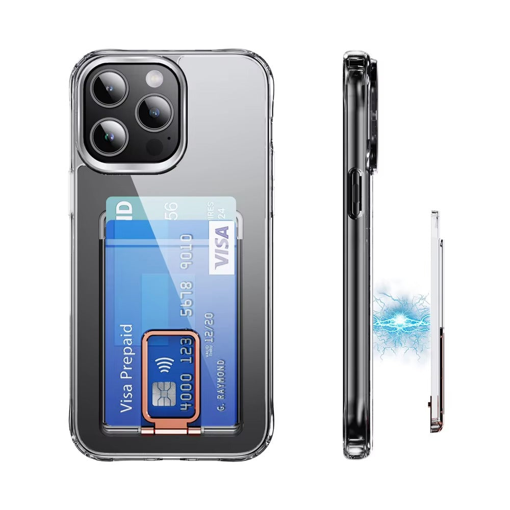 Premium Magnetic Wallet for Apple MagSafe – Strong Adsorption, Foldable Stand, Card Slot Holder with Secure Grip