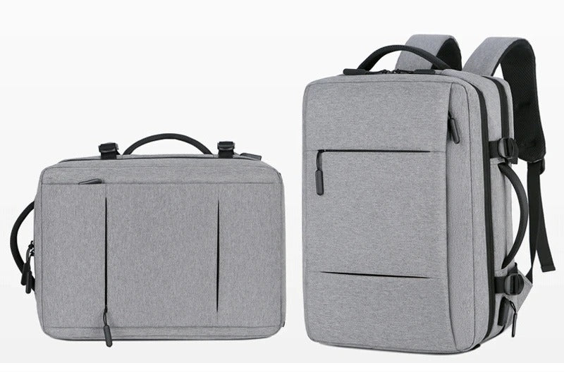 High Quality Waterproof Laptop Backpack for Men, Expandable USB Charging Bag, Business Travel School Rucksack