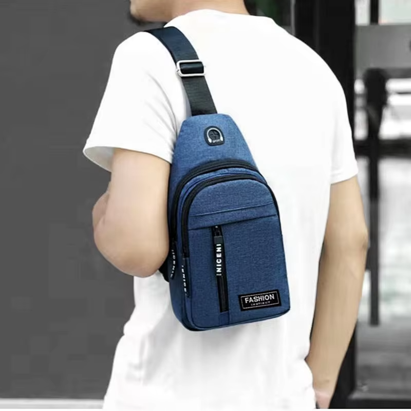 Premium Waterproof Crossbody Chest Bag for Men – Multifunctional Oxford Fabric Shoulder Sling with Anti-Theft Pocket, Stylish Casual Travel Pack