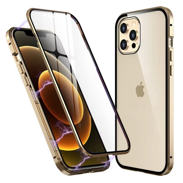 Premium Apple iPhone Case Compatible, Camera Lens & Screen Protection, Ultra Thin Magnetic Full All Around Protection Cover