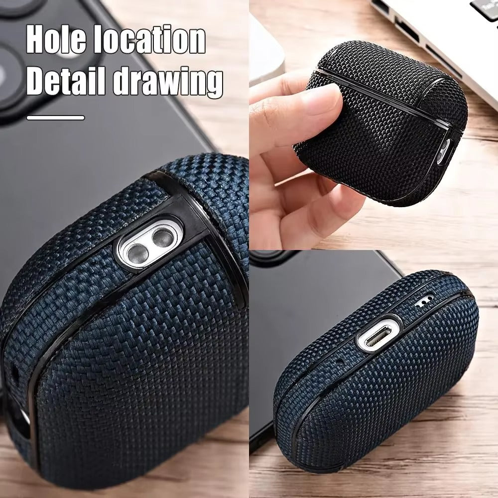 High-Quality Waterproof Nylon Case for AirPods Pro 1/2/3, USB-C Charging, Shockproof Protective Pouch for 4th Gen Wireless Earbuds and Headphones