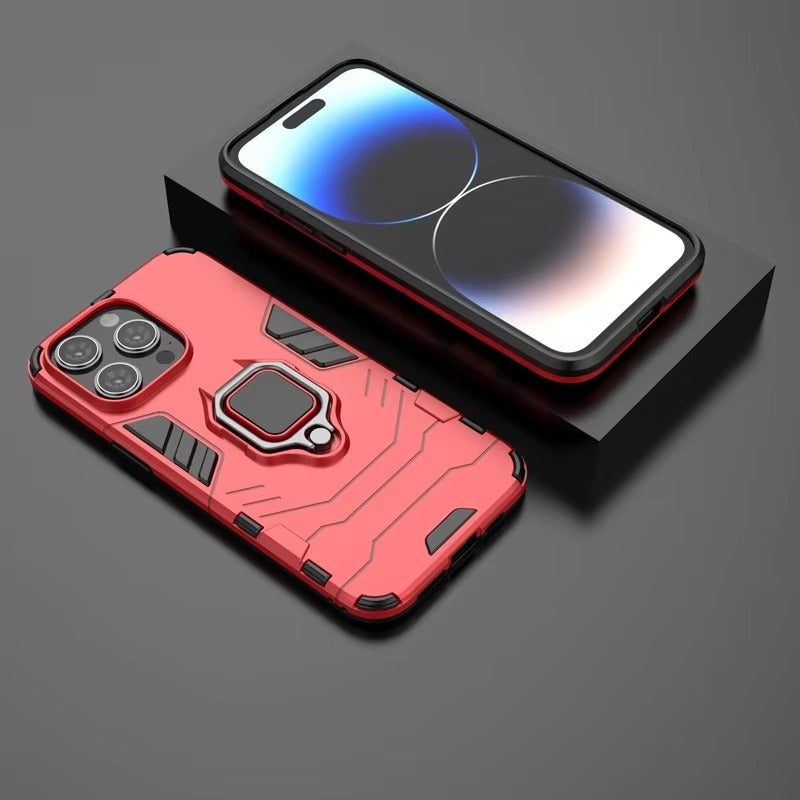 Robust Apple iPhone Case, MagSafe Compatible, Camera Lens and Screen Protection, Ultra Thin, Shockproof, Magnetic, Full All Around Protection, Armor Ring Stand Cover
