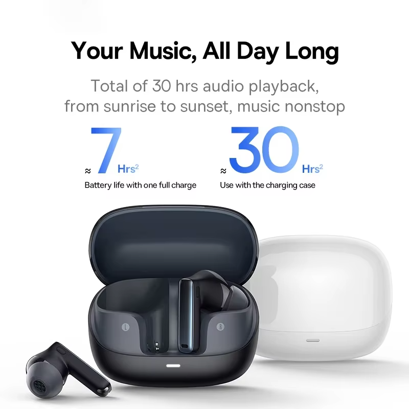 Luxury Noise Cancelling Bluetooth Earbuds for iPhone – Wireless ANC Headphones , -48dB Deep Noise Reduction for Calls & Music