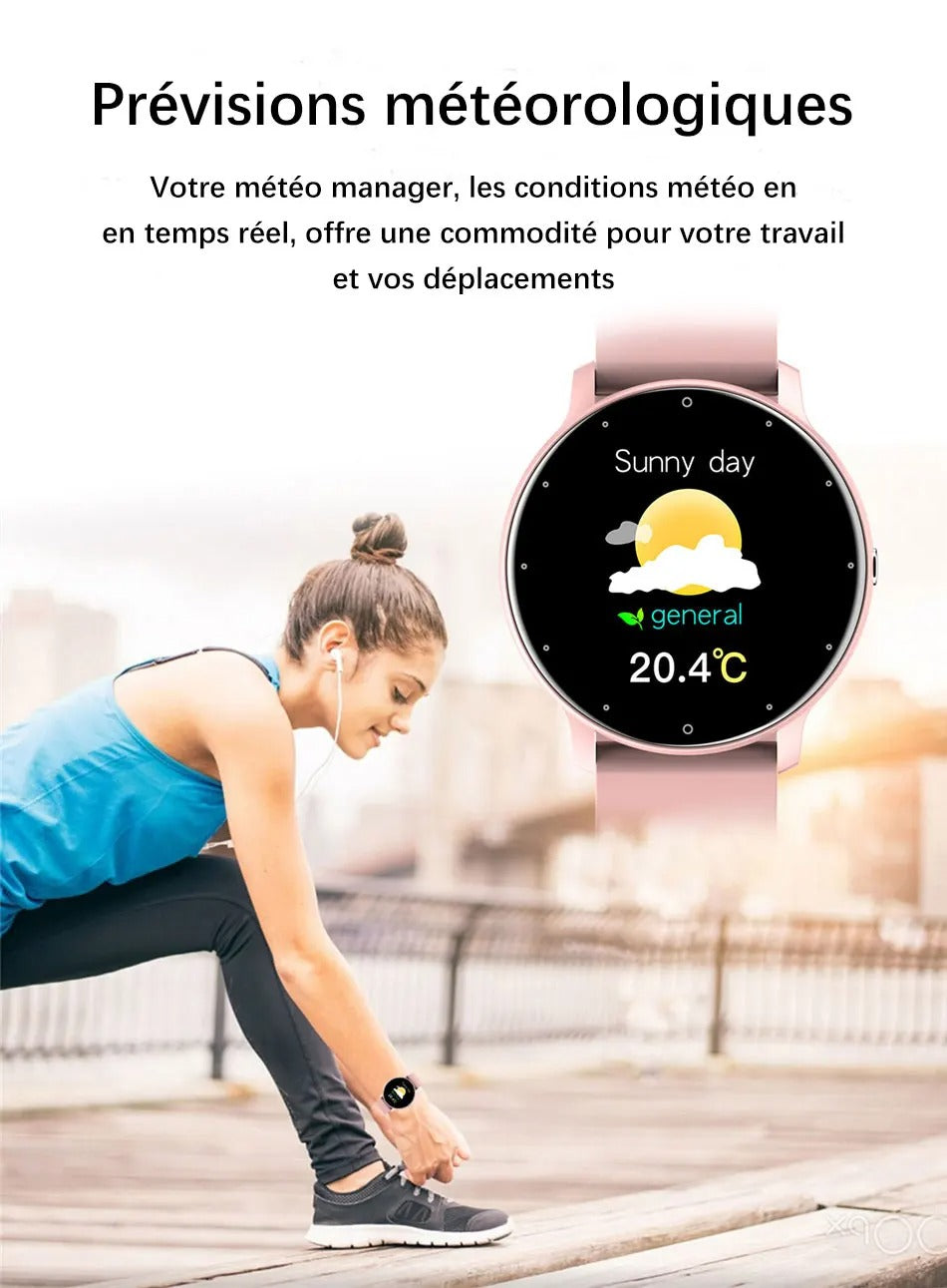 Premium Smartwatch for iPhone – Full Touchscreen Fitness Tracker with Bluetooth, Heart Rate Monitor, IP67 Waterproof